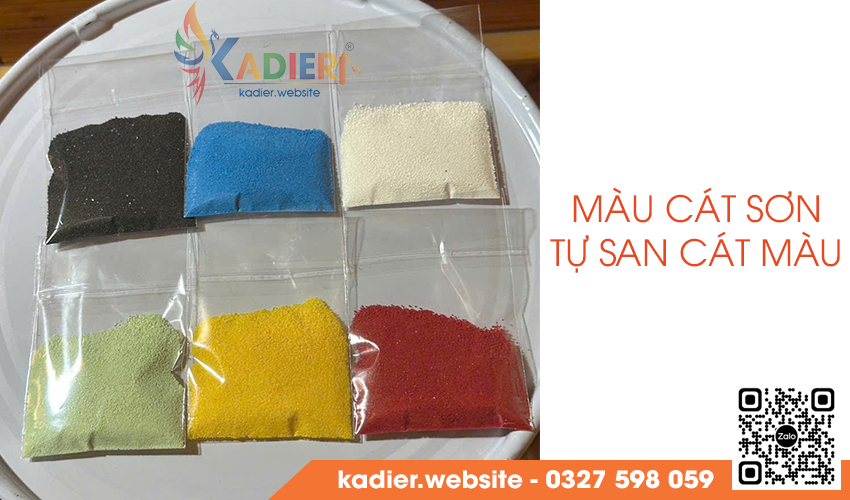 Màu cát trộn vào sơn tự san cát màu