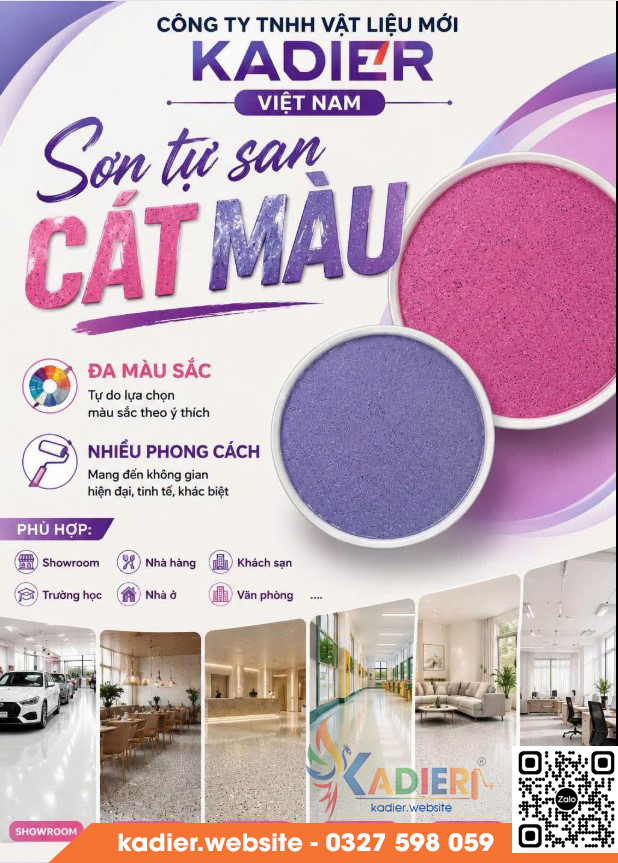 Sơn Epoxy Tự Phẳng Trộn Cát Màu: Giải Pháp Sàn Liền Khối Chịu Tải & Thẩm Mỹ Đẳng Cấp